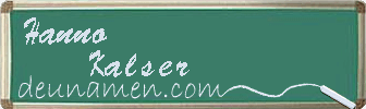 Hanno Kalser Visitenkarte